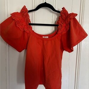 Anthropologie Pilcro Women's Orange Top- Size XS